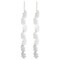 Contemporary Home Living Set of 2 White Hanging Foam Garland Leaves 51"